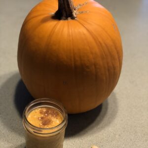 Raw Milk pumpkin smoothie with pumpkin