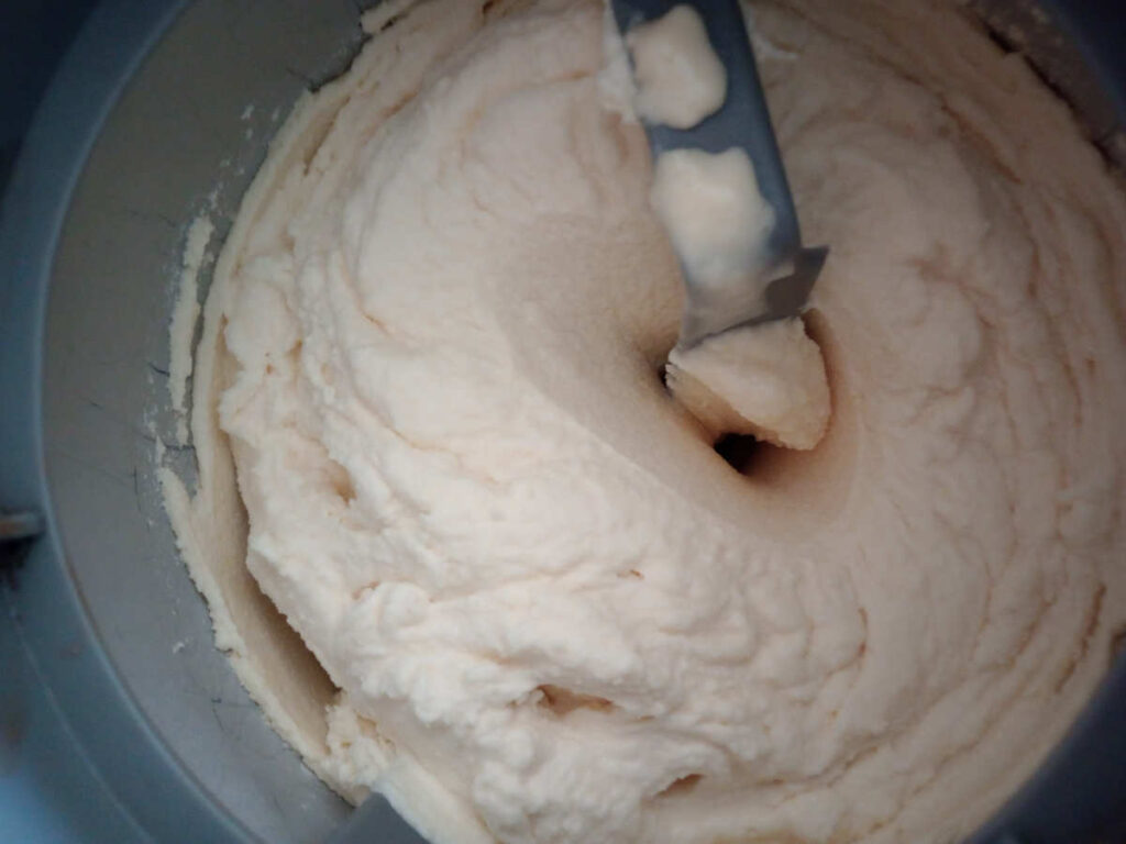 Ice cream in ice cream maker